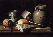 William Michael Harnett Still Life with Three Castles Tobacco oil